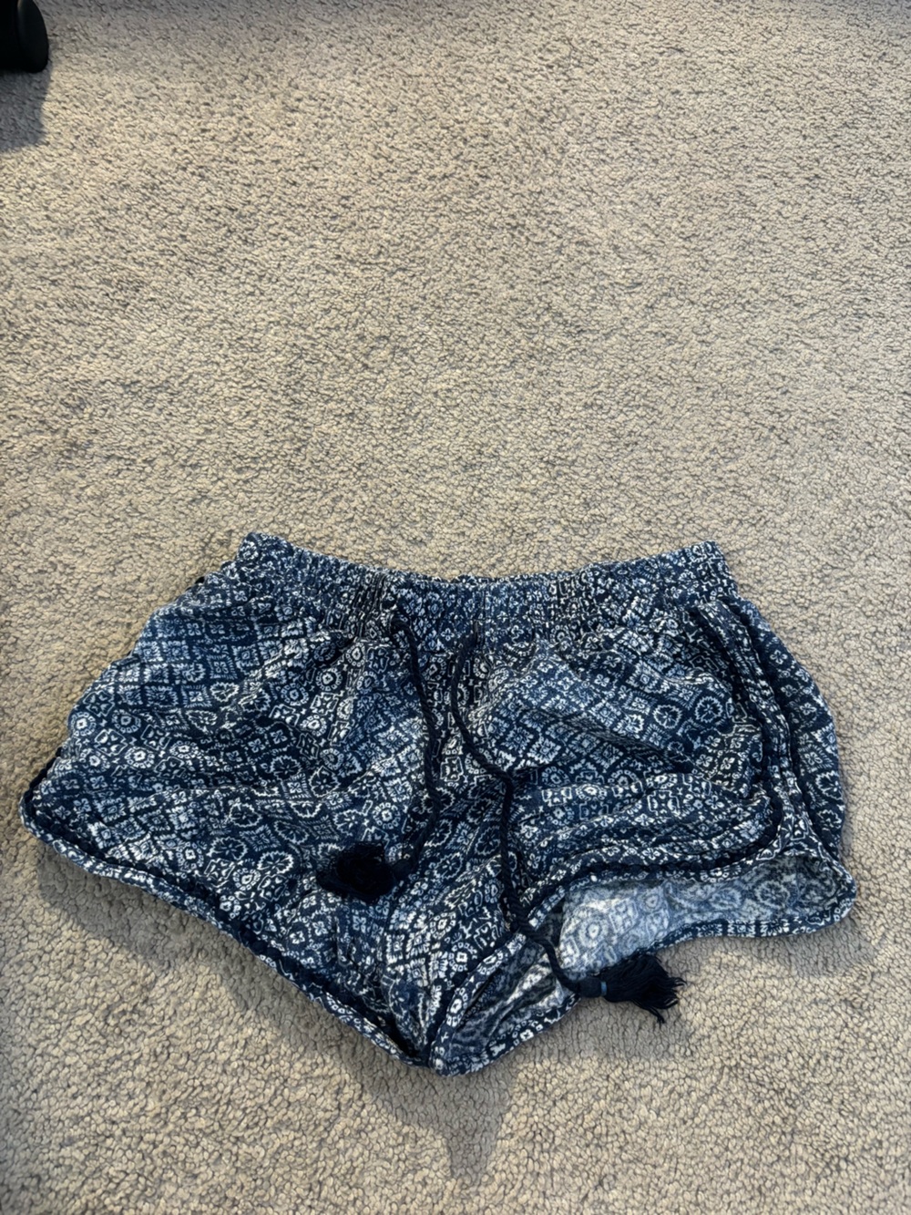 Blue pattern shorts